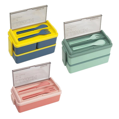 Portable 2-layers 1400ML Bento Box - Savvy Savins