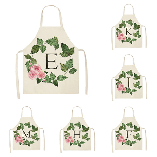 Home wreath Letter Pattern Apron