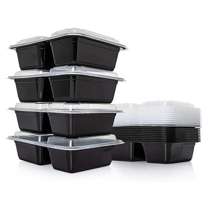 2 Compartment BPA Reusable Meal Prep Containers - Savvy Savins