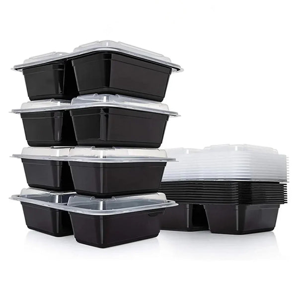 2 Compartment BPA Reusable Meal Prep Containers