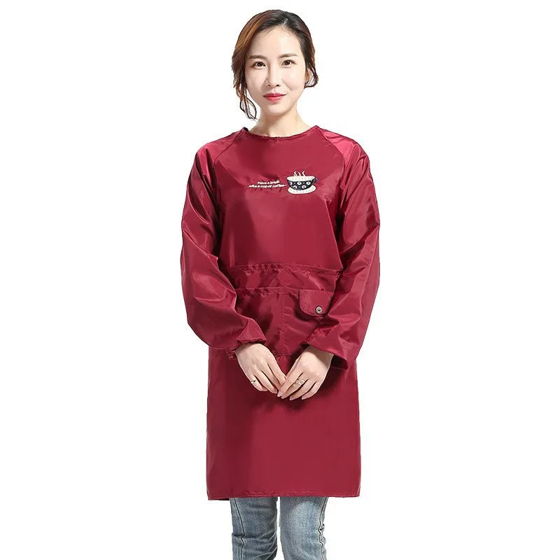 Waterproof Long-Sleeve Smock Apron - Savvy Savins