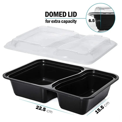 2 Compartment BPA Reusable Meal Prep Containers - Savvy Savins