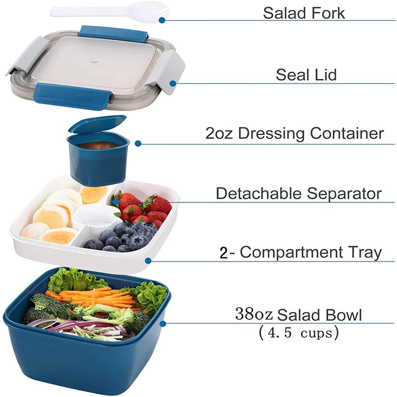 Portable Salad Lunch Container - Savvy Savins